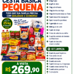 cesta básica pequena + kit limpeza