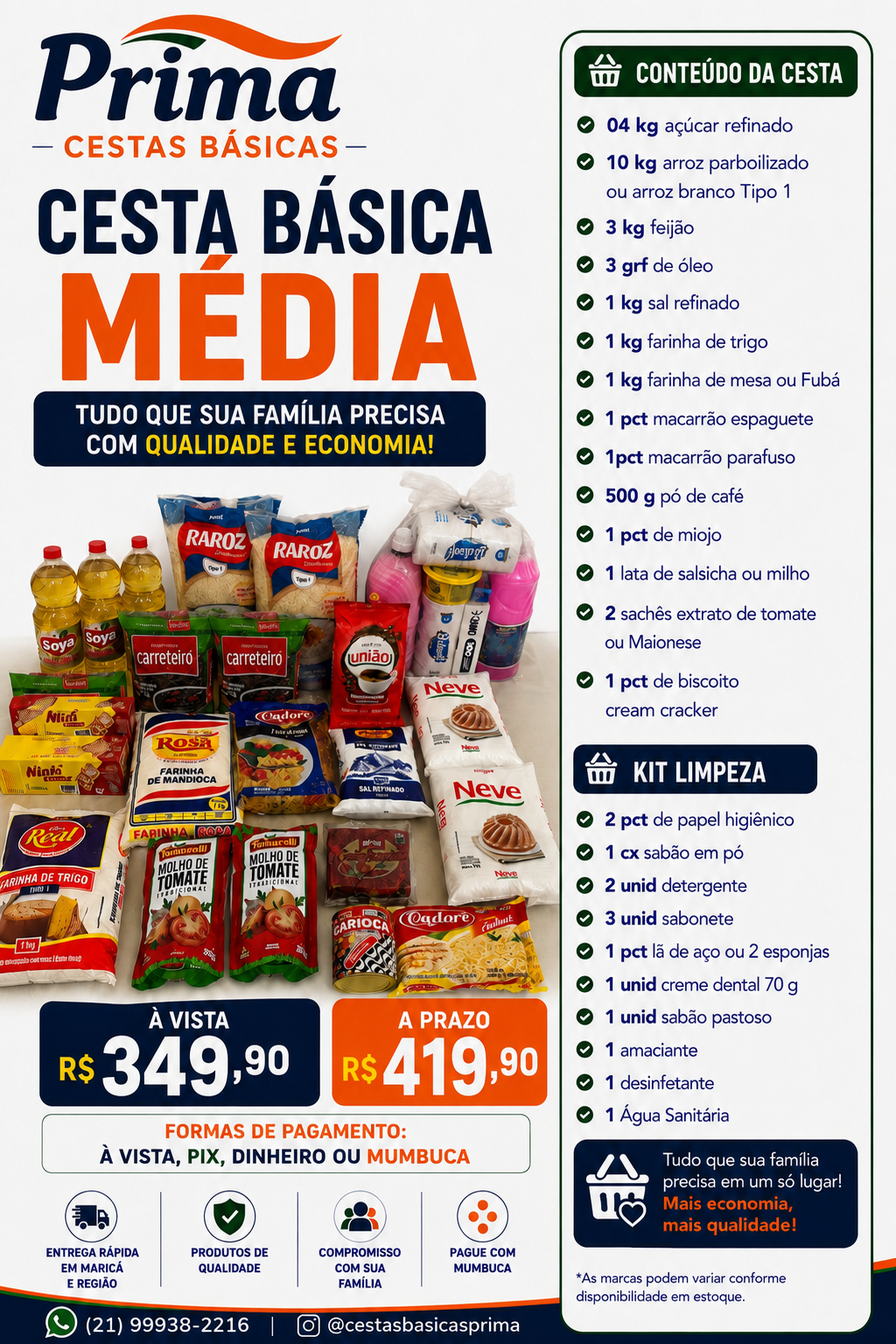 cesta básica média cesta básica média