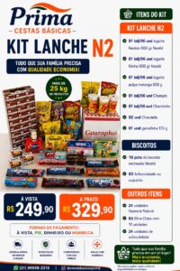 kit lanche n2 + achocolatado