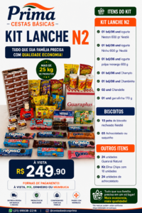 kit lanche n2 + achocolatado