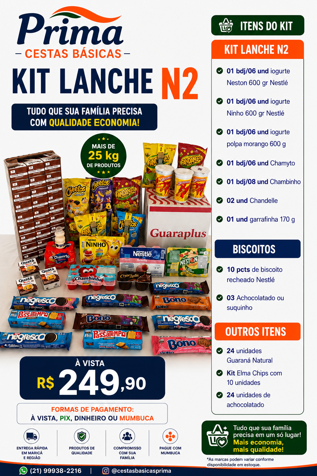 kit lanche n2 + achocolatado kit lanche n2 + achocolatado