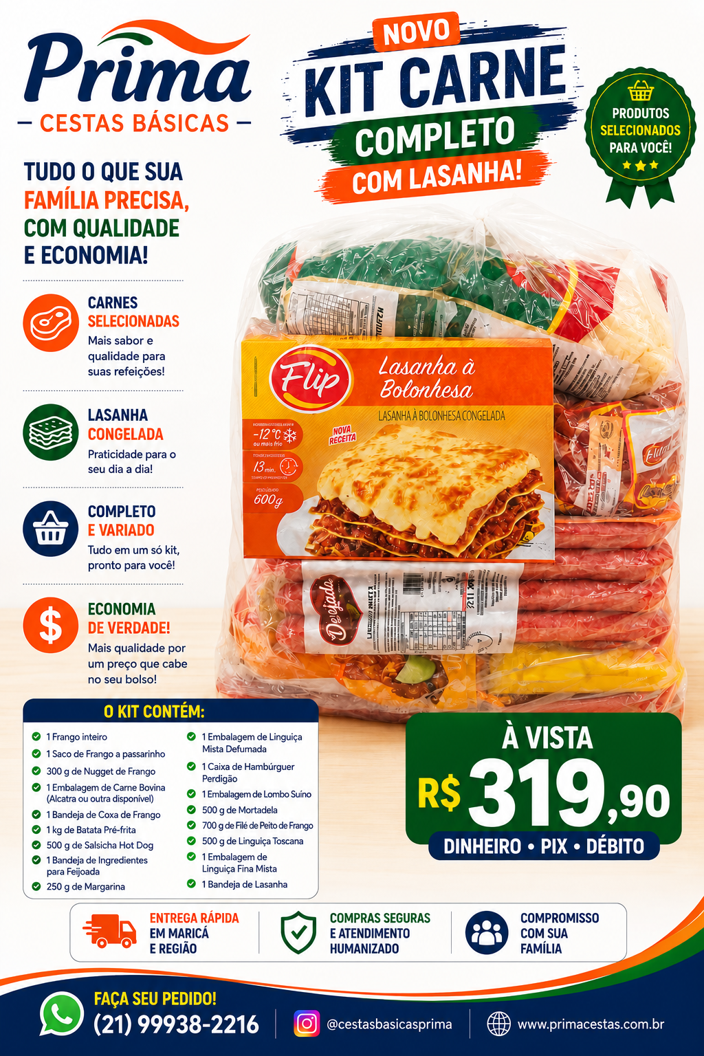 kit carne completo com lasanha kit carne completo com lasanha