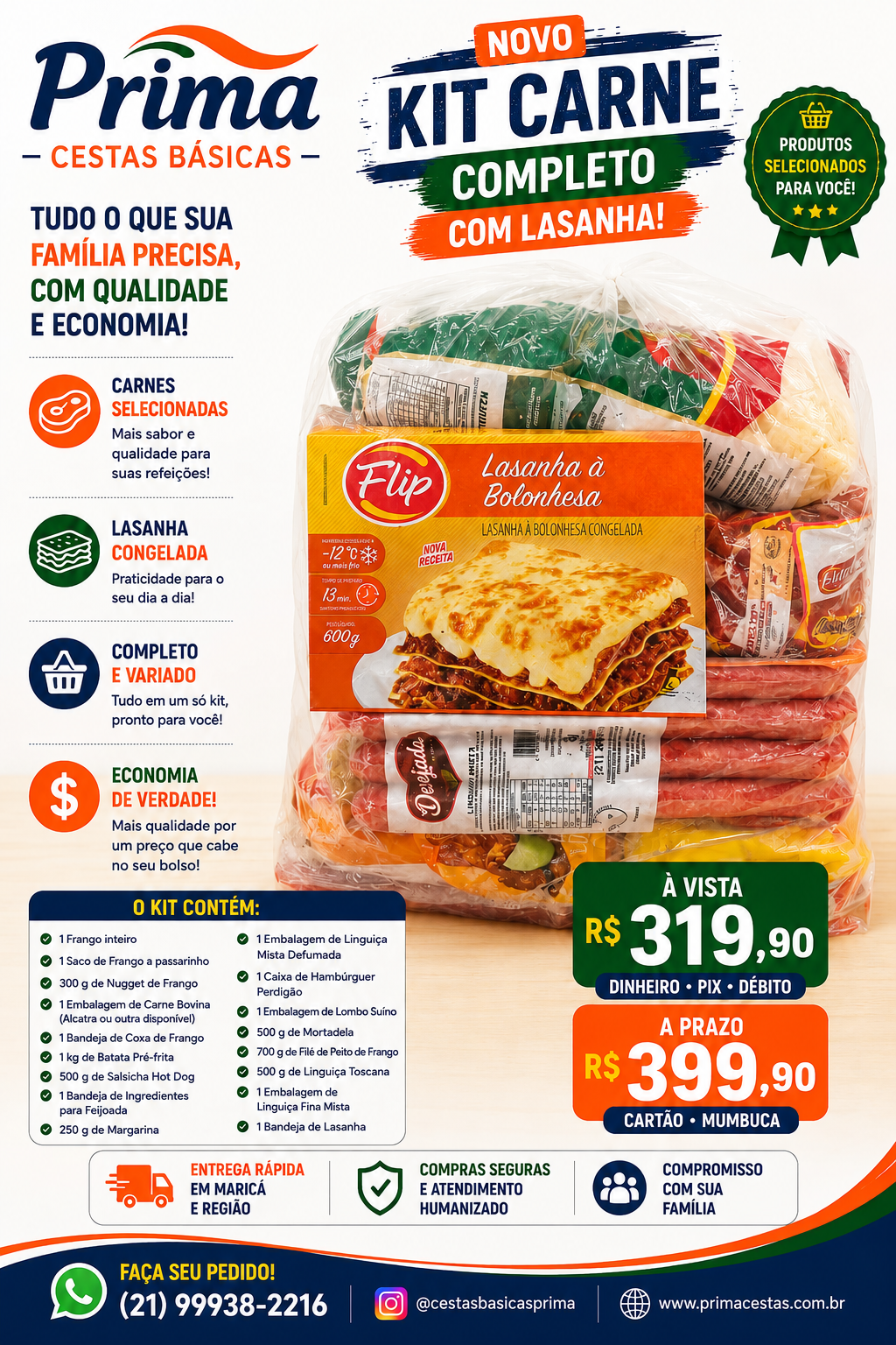 kit carne completo com lasanha kit carne completo com lasanha