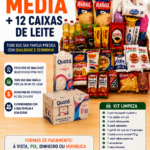 cesta bÁsica mÉdia + 12 caixas de leite